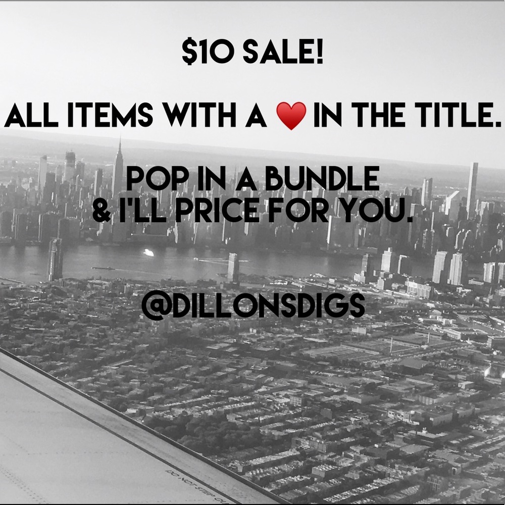 $10 SALE!! All items with a ♥️ sold for $10.